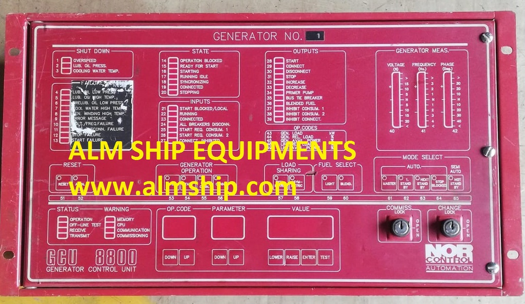 NOR CONTROL GCU 8800 GENERATOR CONTROL UNIT ALM SHIP EQUIPMENTS